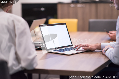 Image of Startup Business Team At A Meeting at modern office building