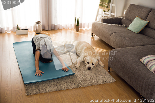 Image of Doing exercise with my lazy dog