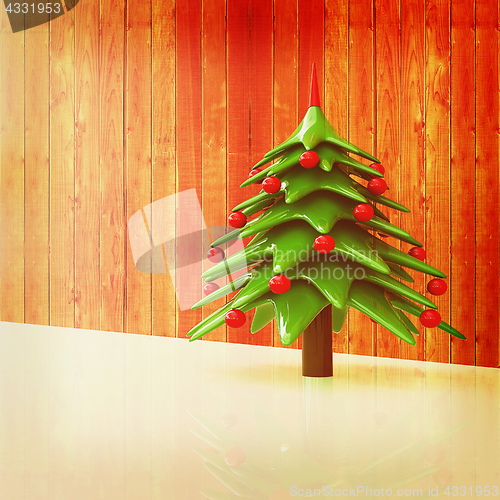 Image of Christmas background. 3d illustration. Vintage style.