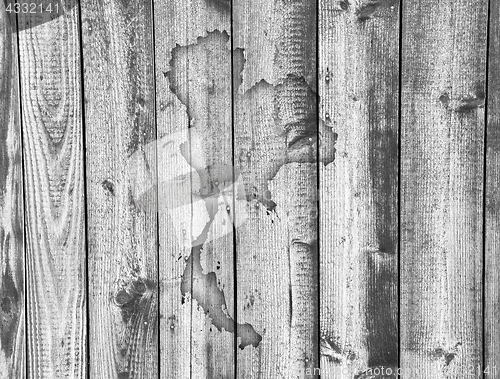 Image of Map of Thailand on weathered wood