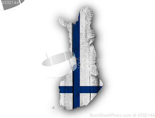 Image of Map and flag of Finland