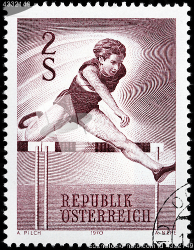 Image of Hurdler Woman Stamp