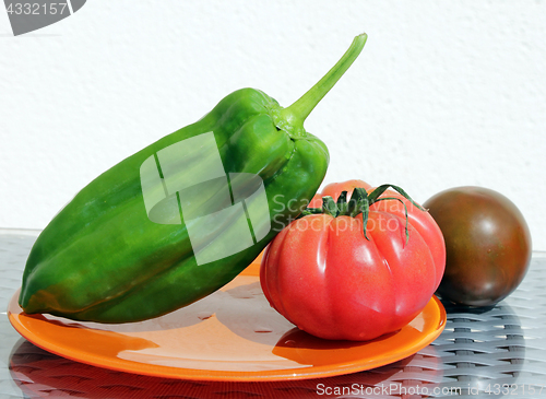 Image of Tomato and Green Pepper