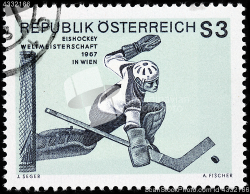 Image of Ice hockey goaltender stamp