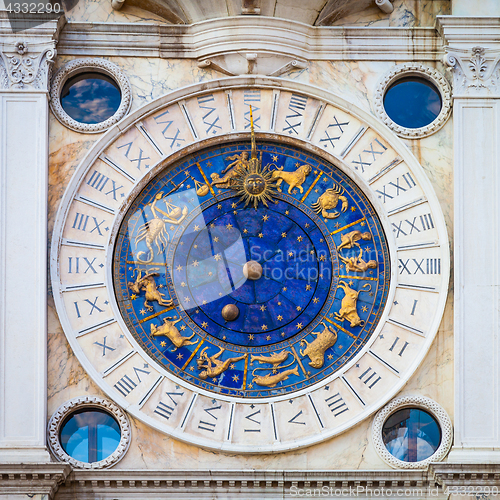 Image of Venice, Italy - St Mark\'s Clocktower detail