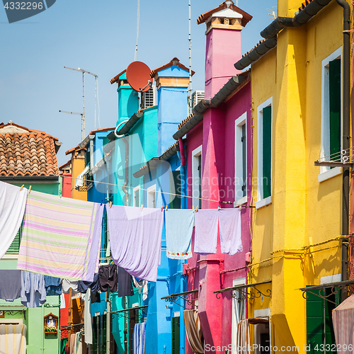 Image of Colored houses in Venice - Italy