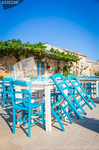 Image of Tables in a traditional Italian Restaurant in Sicily