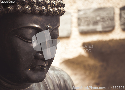 Image of Meditating Japanese Buddha Statue