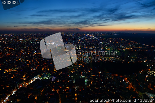 Image of Aerial night panoramic