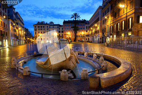 Image of Fountain Barcaccia in Rome