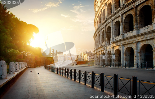 Image of Colosseum in the morning