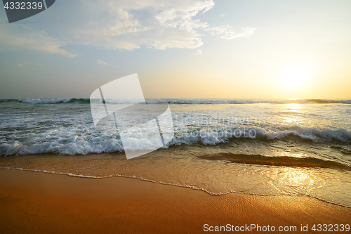 Image of Indian ocean at sunset