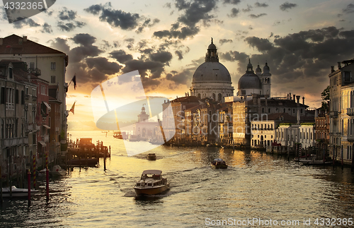 Image of Beautiful calm sunset in Venice