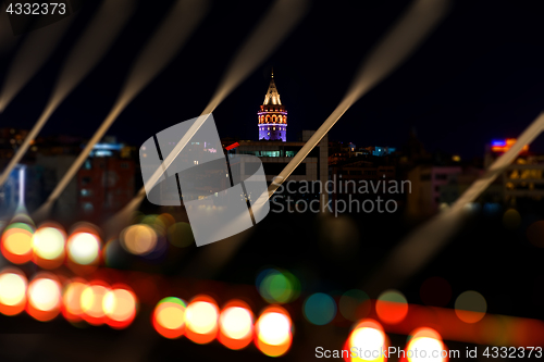 Image of Galata Tower at Night