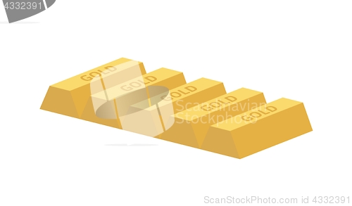 Image of five gold ingots