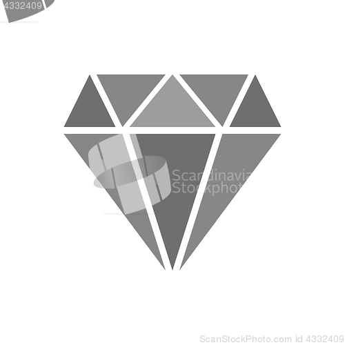 Image of diamond with shades of gray