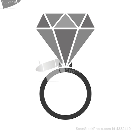 Image of diamond ring with shades of gray