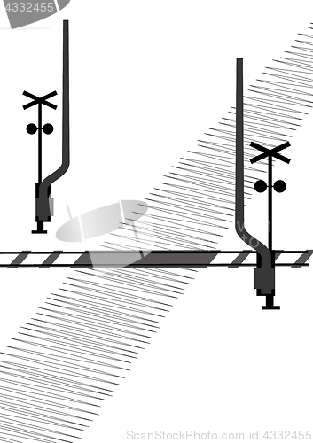 Image of open rail crossing