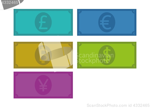 Image of five different currencies