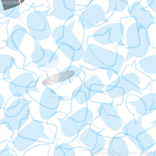 Image of blue speak bubbles seamless pattern