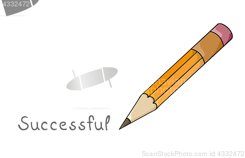 Image of pen and written text: Successful