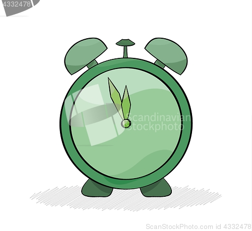 Image of green alarm clock