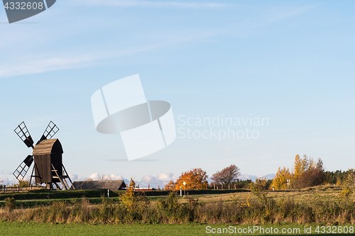 Image of Old windmill in an autumnal landscape