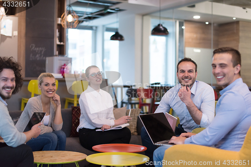 Image of Startup Business Team At A Meeting at modern office building
