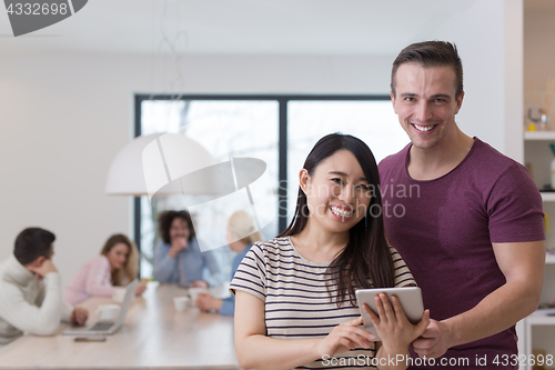 Image of Startup Business Team At A Meeting at modern office building