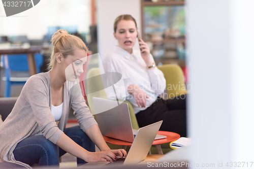 Image of Startup Business Team At A Meeting at modern office building