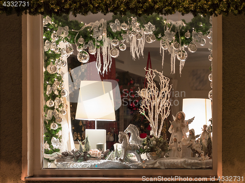 Image of European Christmas shop window decoration