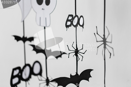 Image of halloween party paper garlands or decorations