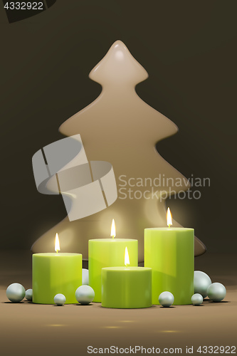 Image of four candles for christmas time