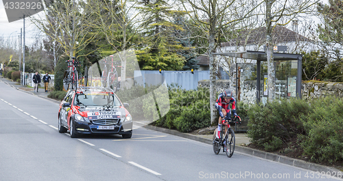 Image of The Cyclist Michael Schar - Paris-Nice 2016