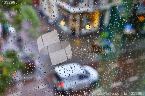 Image of Rainy window surface