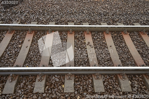 Image of Railway tracks closeup