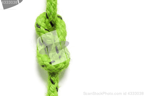 Image of green knot isolated on white background