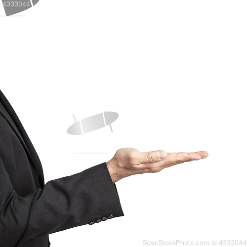 Image of a hand palm from a businessman