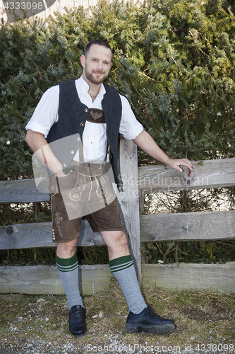 Image of a man in bavarian traditional cloth