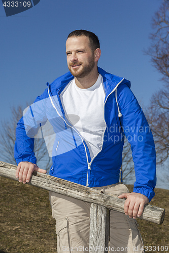 Image of bearded man standing