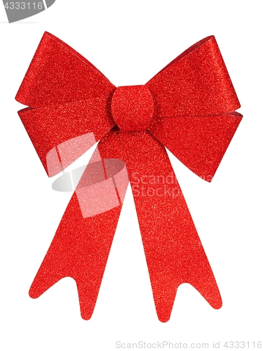 Image of Christmas bow on white