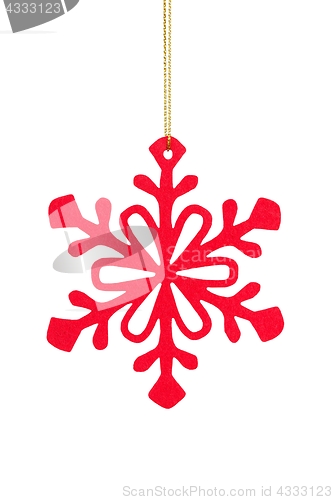 Image of Christmas snowflake on white