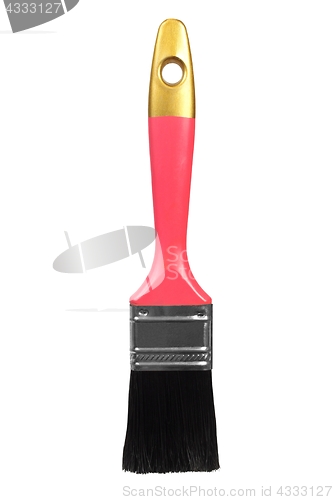 Image of Pink paintbrush on white