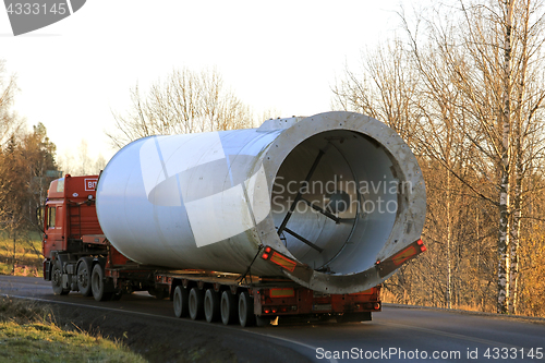 Image of Oversize Load Transport on Country Lane