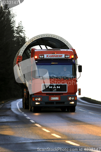 Image of Oversize Load Transport on the Road