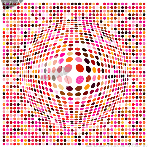 Image of a dots background with a 3d effect