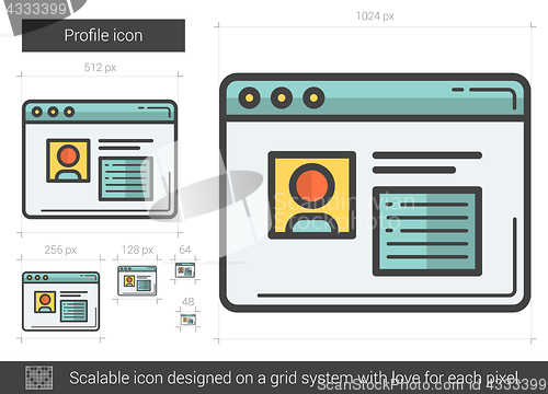 Image of Profile line icon.