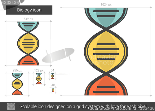 Image of Biology line icon.