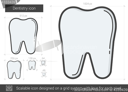 Image of Dentistry line icon.