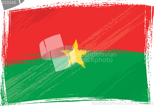 Image of Grunge Burkina Faso flag